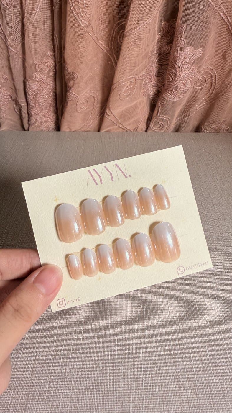 Blush Ice press-on nails by AYYN.