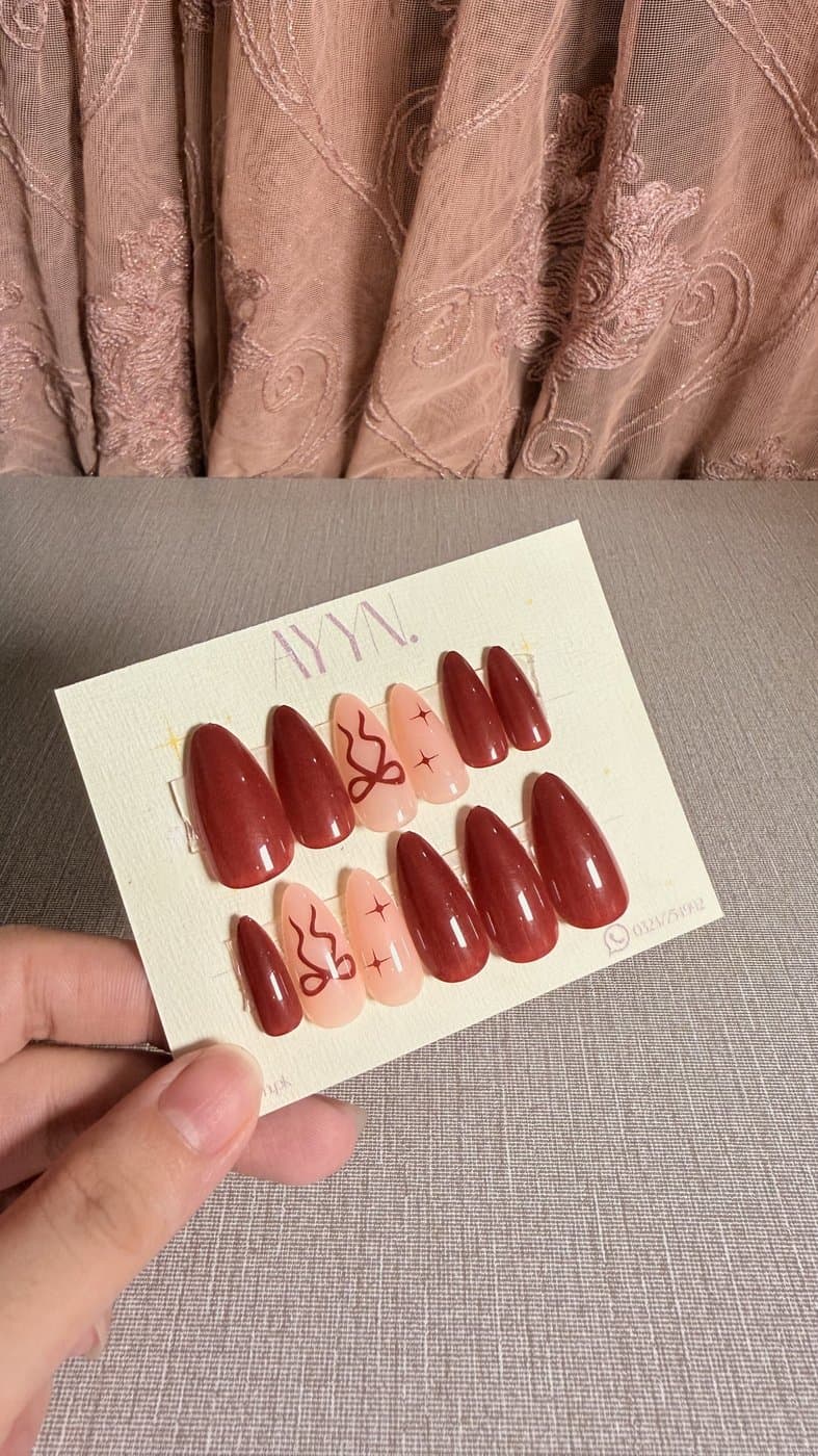 Cherry Kiss press-on nails by AYYN.